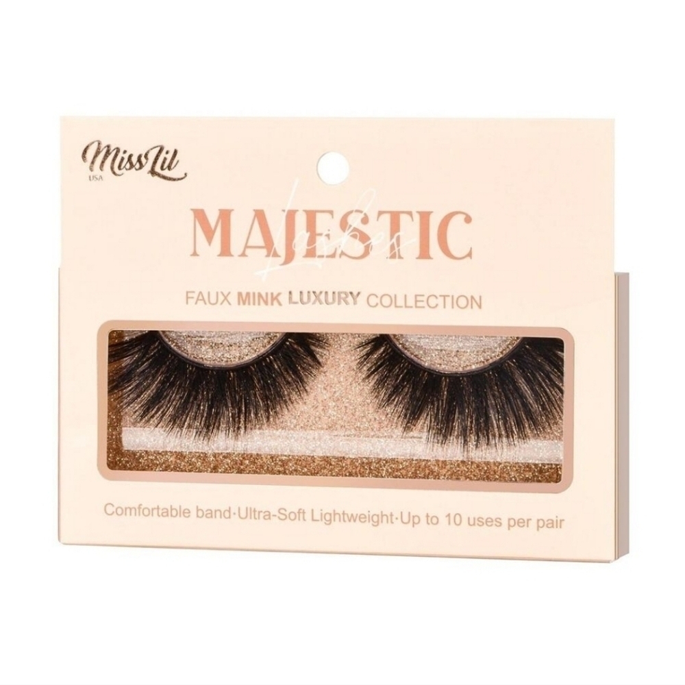 MISS LIL USA Faux Mink Luxury  Majestic Reuseable Lashes, NIB.